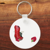 Red Cowboy Boots, Red Roses, Pug Dog & Scissors Sleutelhanger (Voorkant)