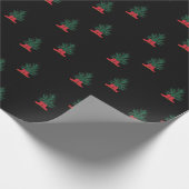 Red Cowboy laarzen en sparren Cadeaupapier (Hoek)