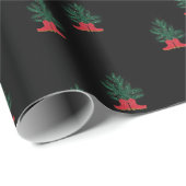 Red Cowboy laarzen en sparren Cadeaupapier (Rol Hoek)