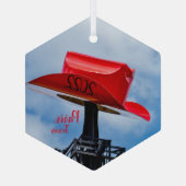 Red Cowboy Pet, Parijs, Texas Ornament (Achterkant)