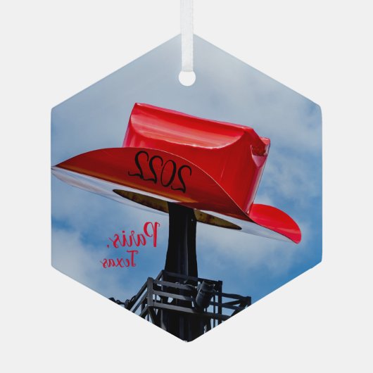 Red Cowboy Pet, Parijs, Texas Ornament (Achterkant)