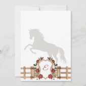 Red Cowgirl Westerne uitnodiging, Quinceanera Invi Kaart (Achterkant)