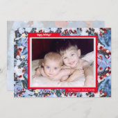 Red Crab Apple Berries Flat Photo Holiday Kaart (Voorkant / Achterkant)