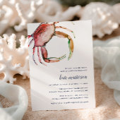 Red Crab Baby shower Invitation Kaart