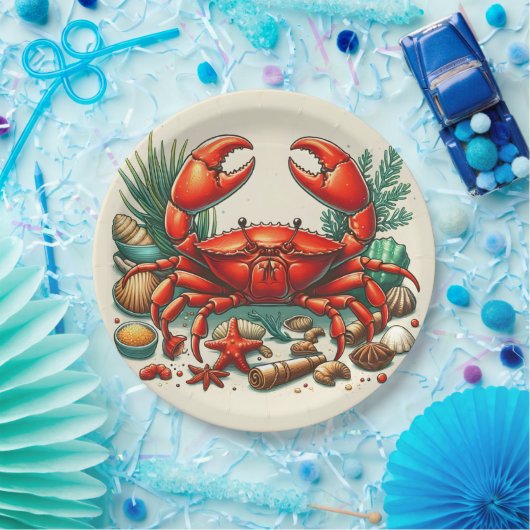 Red Crab Bake Papieren Bordje (Feest)