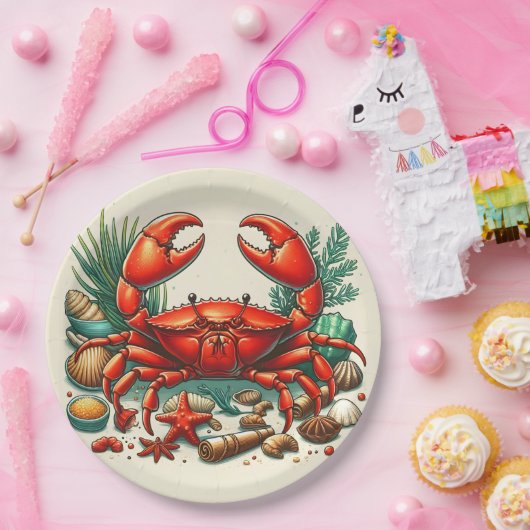 Red Crab Bake Papieren Bordje (Feest)