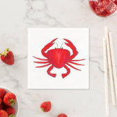 Red Crab Baltimore Maryland Crabs Beach Napkins Servetten (Insitu)