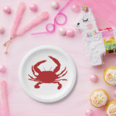 Red Crab Beach Nautisch papier Borden Papieren Bordje (Feest)