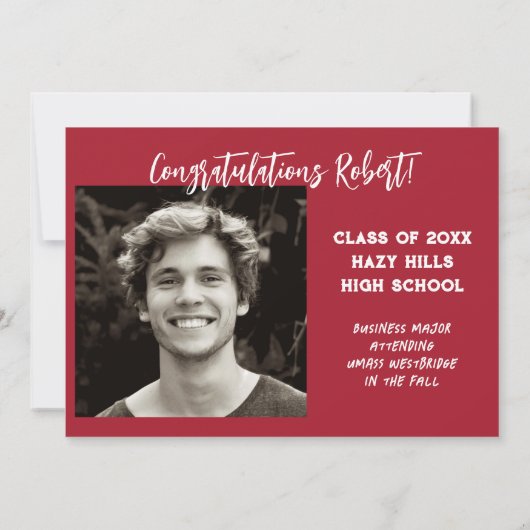 Red Crab Boil BBQ Afstuderen Uitnodiging (Achterkant)