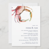 Red Crab Ceremony Rehearsal Dinner Uitnodiging (Voorkant)