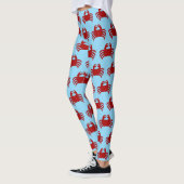 Red Crab Design You Choose Background Colour Leggings (Links)