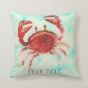 Red Crab Elegant Beach Zee Food Ocean Home Decor Kussen