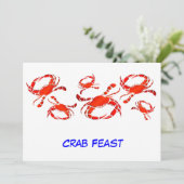 Red Crab Feast Kaart (Staand voorkant)