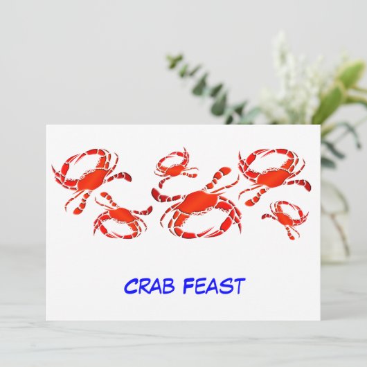 Red Crab Feast Kaart (Staand voorkant)