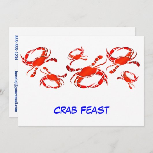 Red Crab Feast Kaart (Voorkant / Achterkant)