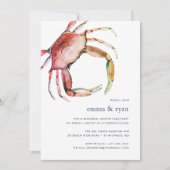 Red Crab repetitie diner uitnodiging (Voorkant)