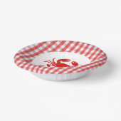 Red Crab Seafood Nautical Scott geometrische parti Papieren Kommen (Gebogen)