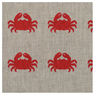 Red Crab Silhouette Stof