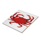 Red Crab Tile Trivet Tegeltje (Zijkant)