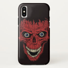 Red Crackhead Skull Case-Mate iPhone Case