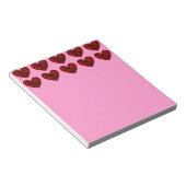 Red Crackle Hearts Notitieblok (Schuin)