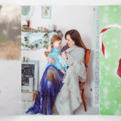 Red Craft Paper Foto op maat van Kerstmis Drieluik Wenskaart (Binnenkant midden)