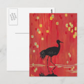 RED CRANE BRIEFKAART (Voorkant / Achterkant)