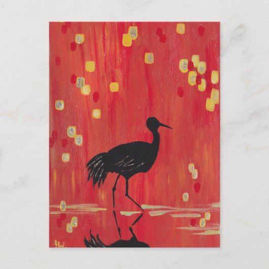 RED CRANE BRIEFKAART (Voorkant)