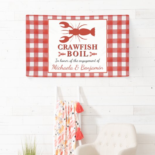 Red Crawfish Boil Seafood Picnic Engagement Party Spandoek (Insitu)
