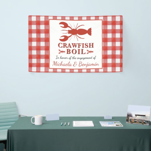 Red Crawfish Boil Seafood Picnic Engagement Party Spandoek (Beurs)