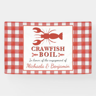 Red Crawfish Boil Seafood Picnic Engagement Party Spandoek