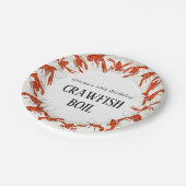 Red Crawfish Boil zeevruchten Verjaardagsfeest Papieren Bordje (Gekanteld)