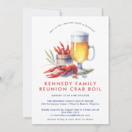 Red Crawfish Low Country Boil Family Reünie Kaart