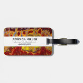 Red Crayola Jasper Bagagelabel (Achterkant horizontaal)