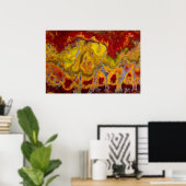 Red Crayola Jasper Poster (Thuiskantoor)