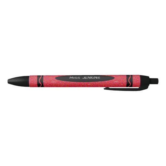 Red Crayon Teacher Zwarte Inkt Pen (Bodem)