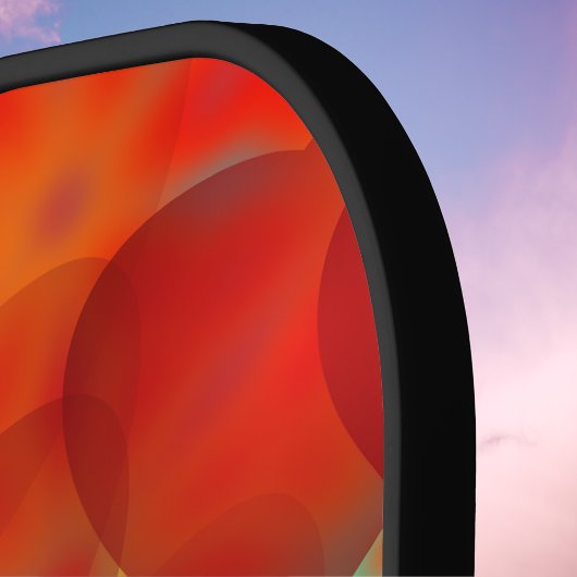 Red Crazy Hearts op Turquoise en Monogram Initiaal Pickleball Paddle