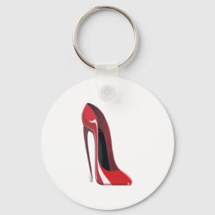 Red Crazy Hiel Stiletto Shoe Art Sleutelhanger
