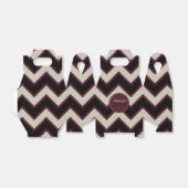 Red Cream Black Chevron Baby shower Bedankdoosjes (Uitgevouwen)