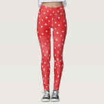 Red Cream Dots Leggings<br><div class="desc">Red Cream Dots</div>