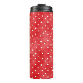 Red Cream Dots Thermosbeker