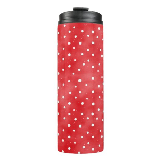 Red Cream Dots Thermosbeker (Voorkant)
