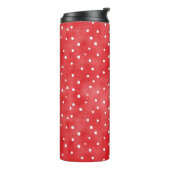 Red Cream Dots Thermosbeker (Gedraaid links)
