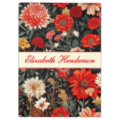 Red Cream en Dark Floral Klembord (Achterkant)