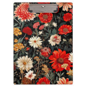 Red Cream en Dark Floral Klembord (Voorkant)