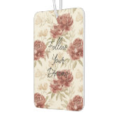 Red Cream Flowers Gold Glitter Luchtverfrisser (Links)