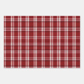 Red Cream Green Plaid Stripes Inpakpapier Vel (Voorkant 2)