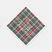 Red Cream Green Plaid Stripes Servet (Hoek)