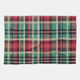 Red Cream Green Plaid Stripes Theedoek