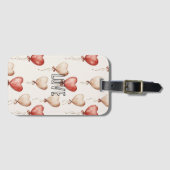Red Cream Heart Balloons Bagagelabel (Voorkant (horizontaal))